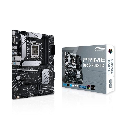 ASUS PRIME B660 PLUS D4 LGA 1700 Intel 12th Gen ATX Motherboard
